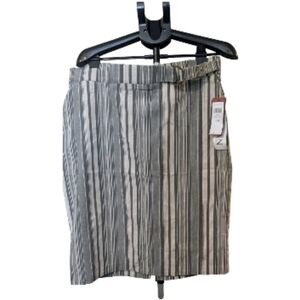 Love Scarlett Sz 1X Striped Gray Pencil Skirt Knee Length Dark Academia Corpcore